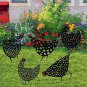 Outdoor Garden Decoration Metal Birds Plasctic Hen For Easter Gardening Ornament