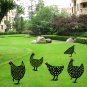 Outdoor Garden Decoration Metal Birds Plasctic Hen For Easter Gardening Ornament