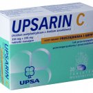 Upsarin C for pain and fever x20 effervescent tablets UPSA( PACK OF 3 )