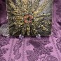 Handmade 8x10 Metallic Sunflower On Black Canvas Art Decor Picture