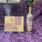 Hand Painted Wine Bottle & Matching Picture Picket Fence & Rose Gold & Wine
