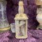 Decorative Bottle Stained Glass Hand Painted Upcycled Shabby Chic Flowers