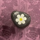 Hand painted rock stone art - Daisy Home Decor Paperweight Art Piece 5lbs