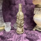 Decorative Wine Bottle Stained Glass Hand Painted Antiqued Vintage