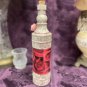 Decorative Wine Bottle Stained Glass Hand Painted Upcycled Pink Roses