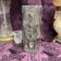 Custom Stained Glass Vase Vintage Faux Concrete Cement 18â