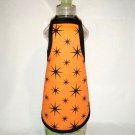 2 X Black Stars On Orange Fabric / Halloween - Dish Soap Bottle Apron