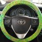 Car Steering Wheel Cover Multicolor Spirals Psychedelic Hippie Cotton Fabric