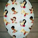 DISNEY FAIRIES PORTRAIT - Fabric *TINKERBELL*  ELONGATED Toilet Seat Lid Cover