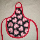 2Pc Red Hearts Plaid Pattern Saint Valentine -Decorative Soap Bottle Dish Apron