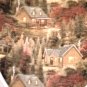Autumn Cabin Forest Fall Pines Print Fabric ELONGATED Toilet Seat Lid Cover