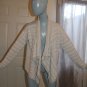 Calvin Klein Jeans Open Drape Shawl Cardigan Sweater Gray & Ivory Open-Knit XL