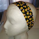 2Pc Halloween Candy Corn On Black Headband for Woman/ Head Wrap Accessory Hair Band