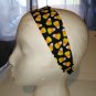 2Pc Halloween Candy Corn On Black Headband for Woman/ Head Wrap Accessory Hair Band