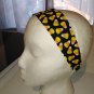 2Pc Halloween Candy Corn On Black Headband for Woman/ Head Wrap Accessory Hair Band