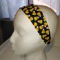 2Pc Halloween Candy Corn On Black Headband for Woman/ Head Wrap Accessory Hair Band