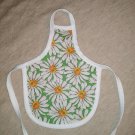 White DAISIES DAISY over Green - Decorative Soap Bottle Dish Apron 1PC