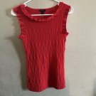 Ann Taylor Factory Women’s Top Size Small Red Sleeveless Ruffle Trim Knit Shirt. Ann Taylor Factory Women’s Top Size Small Red Sleeveless Ruffle Trim Knit Shirt.