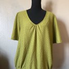 Sunday in Brooklyn Textured Knit V Neck Dolman Sleeve Top Green Size L Sunday in Brooklyn Textured Knit V Neck Dolman Sleeve Top Green Size L
