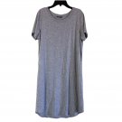 Womens Fleur Bleue Light Gray Tshirt Dress Size Large Comfy Doble Lined Womens Fleur Bleue Light Gray Tshirt Dress Size Large Comfy Doble Lined
