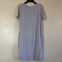 Womens Fleur Bleue Light Gray Tshirt Dress Size Large Comfy Doble Lined