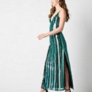 Johnny Wujek Dress Maxi Size Large Prom Black Sequin Turquoise Gown Mermaid $219 Johnny Wujek Dress Maxi Size Large Prom Black Sequin Turquoise Gown Mermaid $219