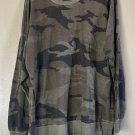 Dantelle Camo Print Oil Dye Side Vent Pullover Top Long Sleeve Medium D2183 Dantelle Camo Print Oil Dye Side Vent Pullover Top Long Sleeve Medium D2183