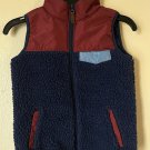 Carters Kid Vest Size 5/5A cozy faux shearling zip-up Lined Navy Blue Burgundy Carters Kid Vest Size 5/5A cozy faux shearling zip-up Lined Navy Blue Burgundy