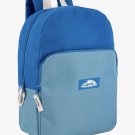 Color Block Backpacks for School Boys and Girls, 15 Inch Two Tone Colorful Blue