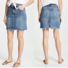 Hudson Lulu Denim Skirt Blue Size 27 Mini Distressed Hem Front Zipper Frayed Hudson Lulu Denim Skirt Blue Size 27 Mini Distressed Hem Front Zipper Frayed
