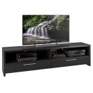 Fernbrook TV Stand in Black Faux Wood Grain Finish for TVs up to 85""