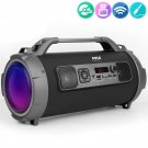 Pyle PBMKRG155 - BoomBox Speaker System - & Portable Stereo Radio with Flashin