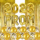 2023 Prom Decorations Gold Balloons Garland Arch Kit With Prom 2023 Foil Balloons Curtain For 2023