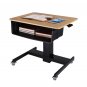 Rocelco 28"" Height Adjustable Mobile School Standing Desk with Book Box, Quick Sit Stand Up Home C