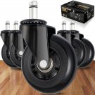Office Chair Caster Wheels Replacement Set Of 5, Swivel Casters Wheels Sets, R