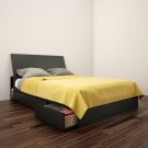 Corbo Storage Bed With Lateral Storage Headboard, Black