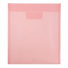 JAM Plastic Tuck Flap Envelopes, 9.9x11.8, 12/Pack, Red, Open End