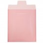 JAM Plastic Tuck Flap Envelopes, 9.9x11.8, 12/Pack, Red, Open End