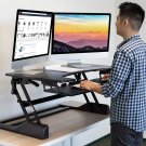 Wide Standing Desk, Height Adjustable Sit-Stand Desk Converter 48 Inch Extra Wide