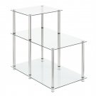 Designs2Go No Tools 3 Tier Glass Step End Table