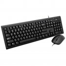 V7 USB Wired Keyboad and Mouse Combo US, Black