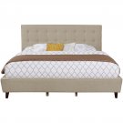 Linen Panel Bed Complete Set - Multiple Sizes, Multiple Colors