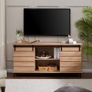 Modern Farmhouse Tv Stand For Tvs Up To 65"", Rustic Oak Finish