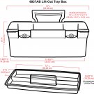 ArtBin Essentials: Lift Out Tray Craft Storage Box-13in x 6in x 5.625in Transl