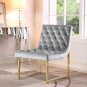 Chic Home Tatiana Accent Chair Sleek Elegant Tufted Velvet Upholstery Plush Cu