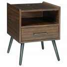 Signature Design by Ashley Calmoni Brown Square End Table
