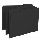 Smead Interior Folders 1/3 Cut Black 100 Per Box Letter (10243)