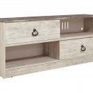 Signature Design by Ashley Willowton Casual Whitewash Large TV Stand