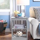 Mission End Table, Gray