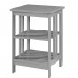 Mission End Table, Gray